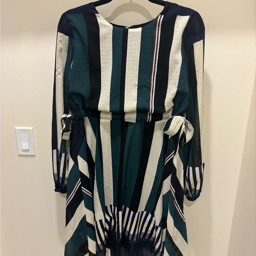 Elegant Striped Anthropologie Dress